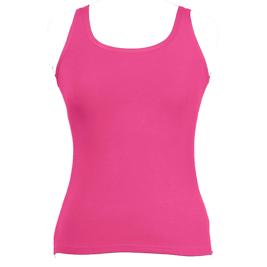 Latest 2023 Summer Arrival Women Pink Color Cotton Vests For Sale In Reasonable Price Women Tank Tops