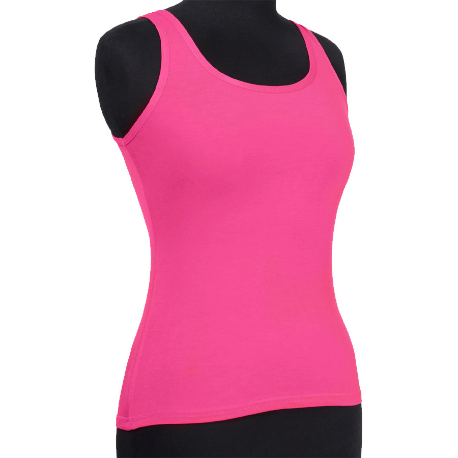 Latest 2023 Summer Arrival Women Pink Color Cotton Vests For Sale In Reasonable Price Women Tank Tops