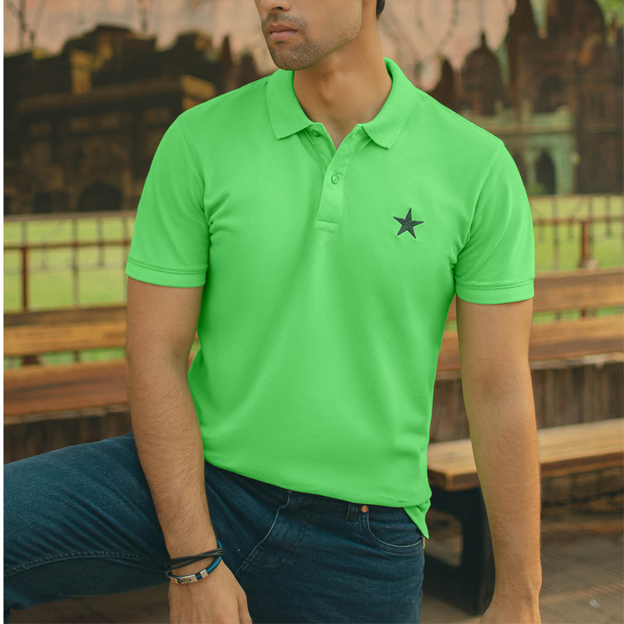 2023 New Fashion Cotton Polyester Pakistan Made Polo T Shirt Men Stand Collar Short Sleeve Men Polo T- Shirts