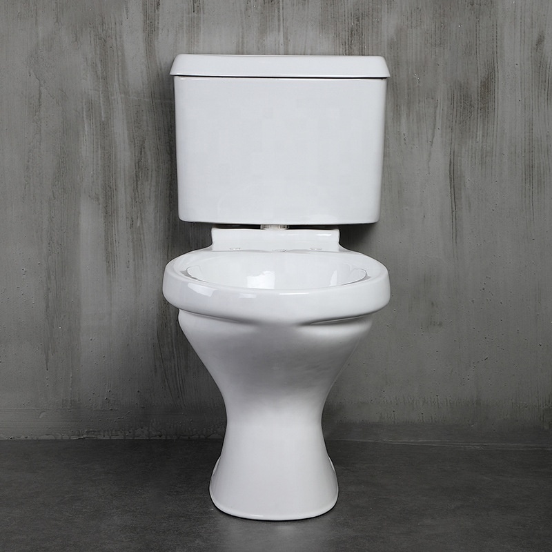 Sanitary Ware Bathroom White Color Water Closet Commode Wc Two Piece Bowl Toilet