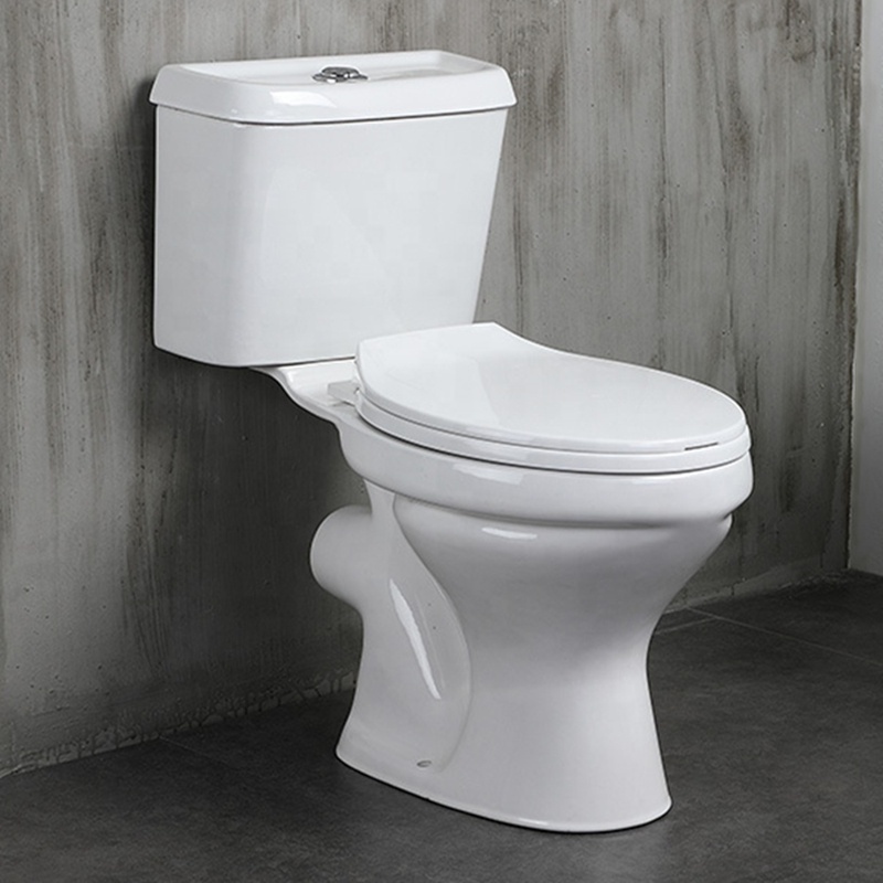 Sanitary Ware Bathroom White Color Water Closet Commode Wc Two Piece Bowl Toilet