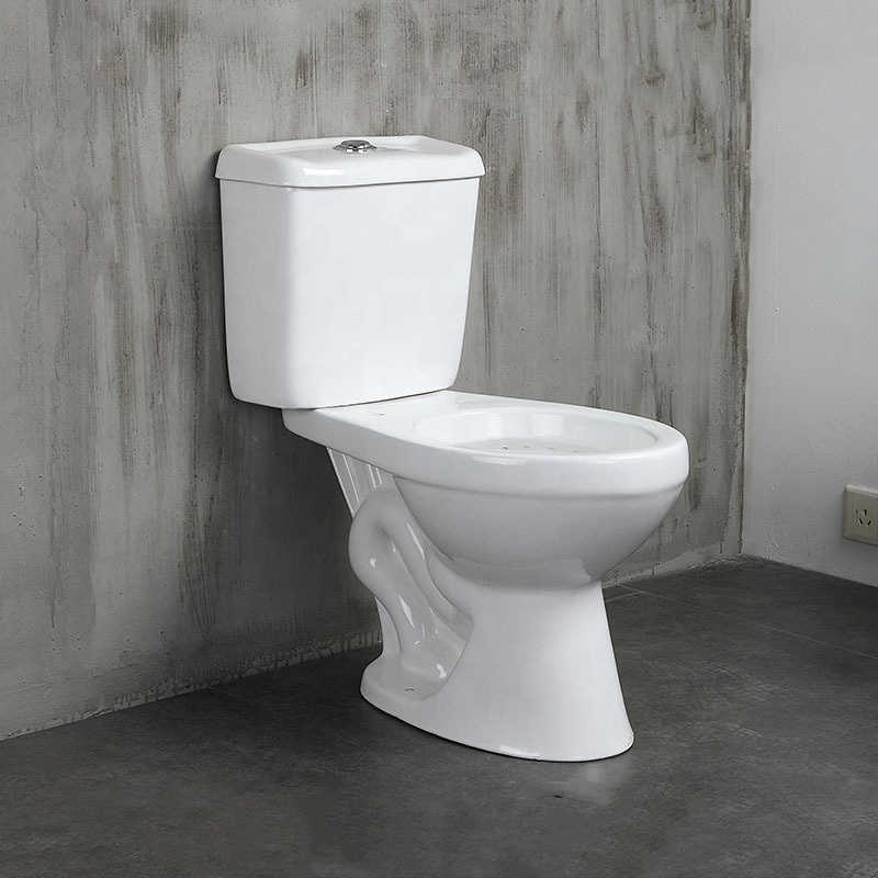 Cheap African Algeria Sanitary Ware Wc Water Closet Washdown Ceramic Bathroom Two Piece Toilet