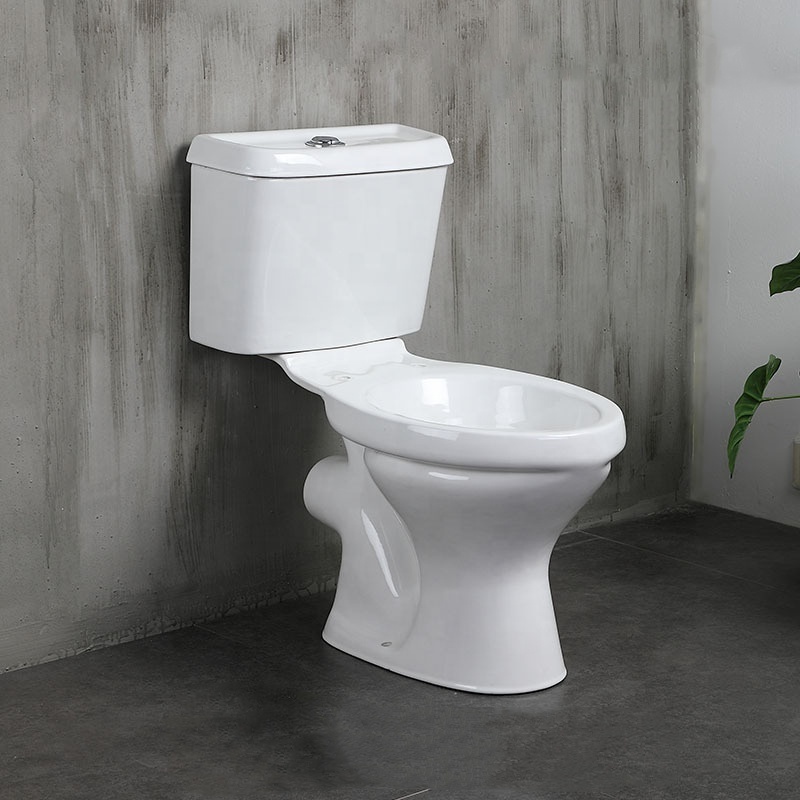 Sanitary Ware Bathroom White Color Water Closet Commode Wc Two Piece Bowl Toilet