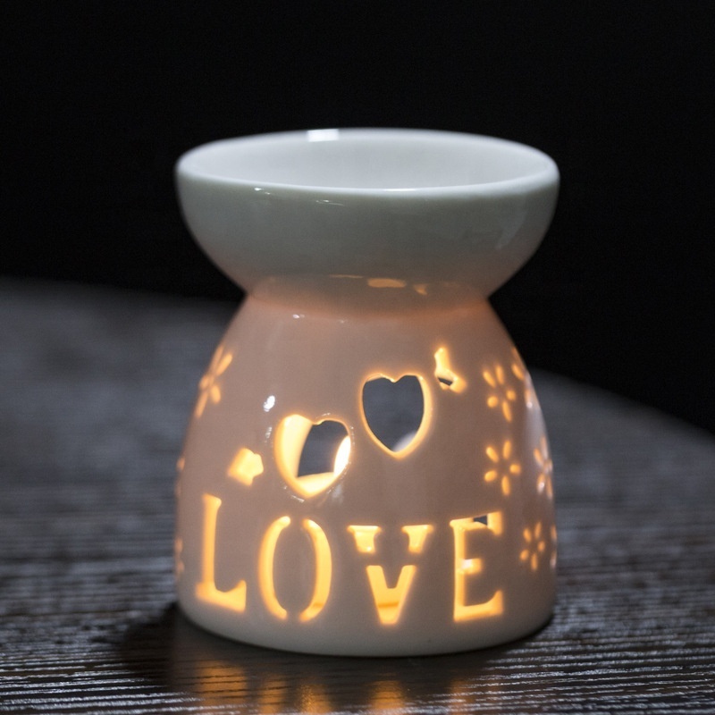 Wax Melt Burner Oil Burner Home Wax Burner Essential Fragrance for Decoration Hollow Ceramic Hot Selling Multi-flower Handmade