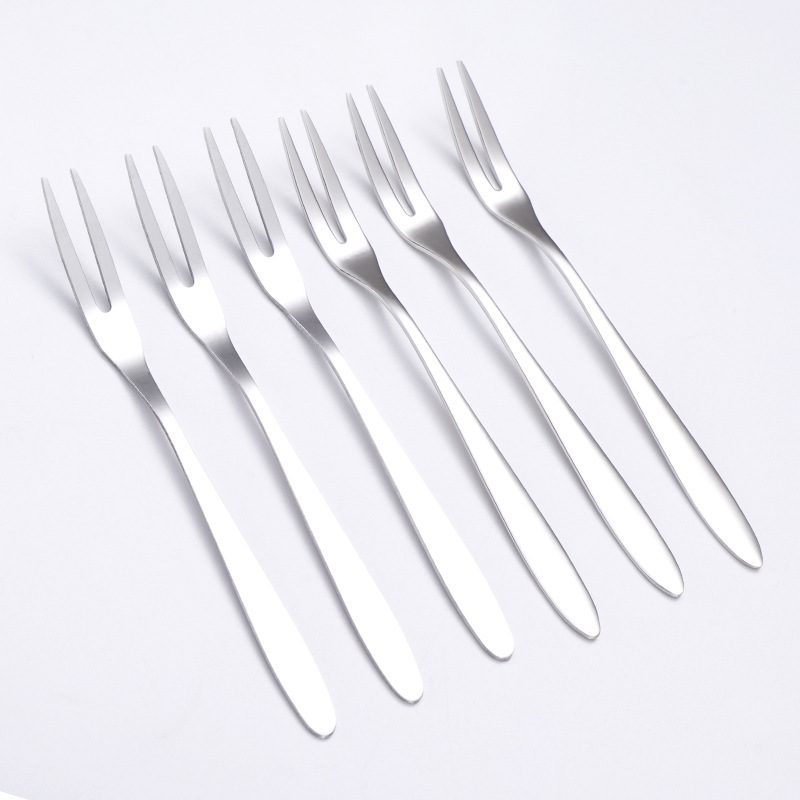 Custom 304/410 stainless steel pointed tail fruit fork cake fork cutlery dinner set