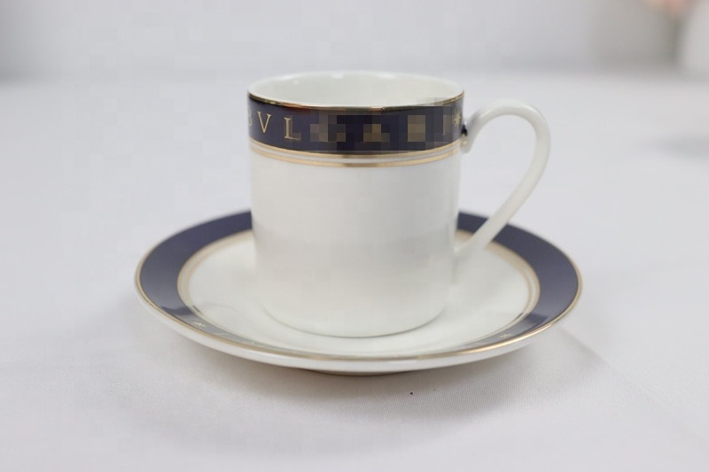 Wholesale Espresso Cup and Saucer Set Essence Coffee Set Bone China with Gift Box 6 Cups 6 Saucer Luxury with Logo Party Country