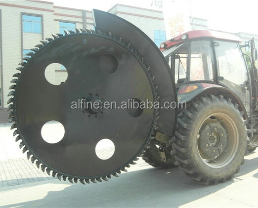 Farm machinery tractor mounted wheel saw trencher