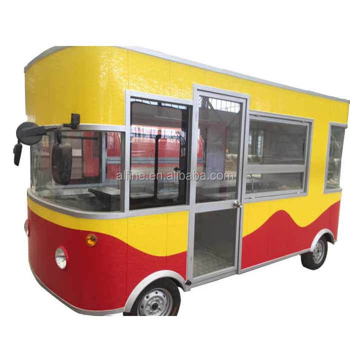 Customers Favorite Electric Dining Car / Mobile stainless steel Fast Food Trucks