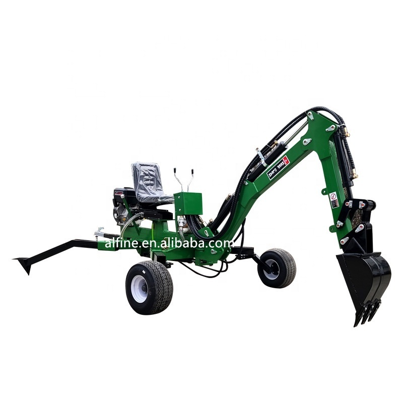 China best 9hp mini excavator towable backhoe used towable backhoe