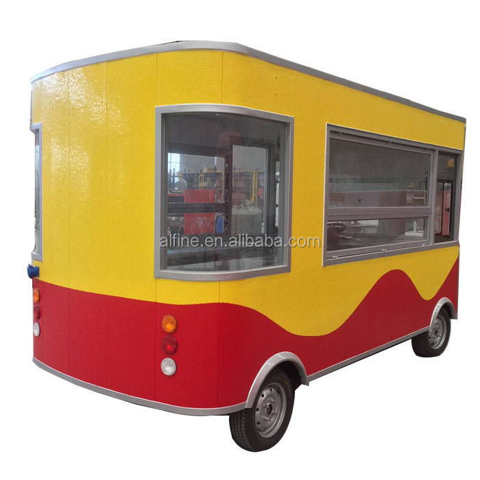 Customers Favorite Electric Dining Car / Mobile stainless steel Fast Food Trucks