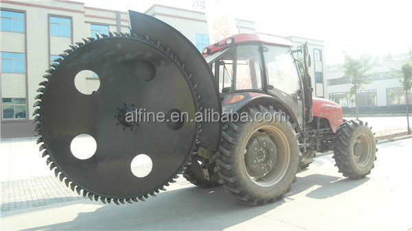 Farm machinery tractor mounted wheel saw trencher