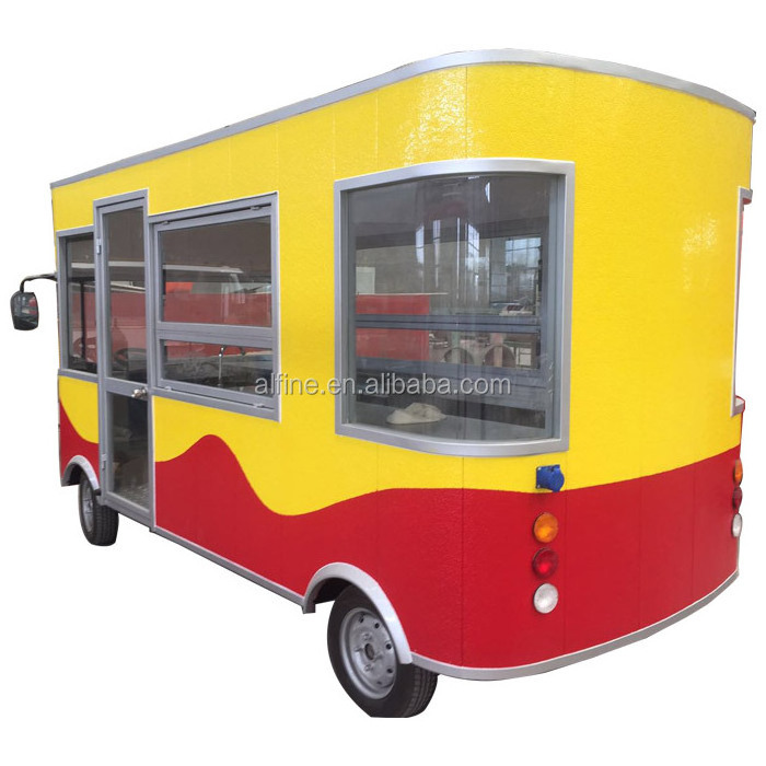 Customers Favorite Electric Dining Car / Mobile stainless steel Fast Food Trucks