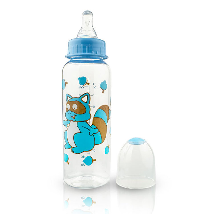 Cute animals bpa free PP baby bottle 3pcs/pack 240ml feeding bottle