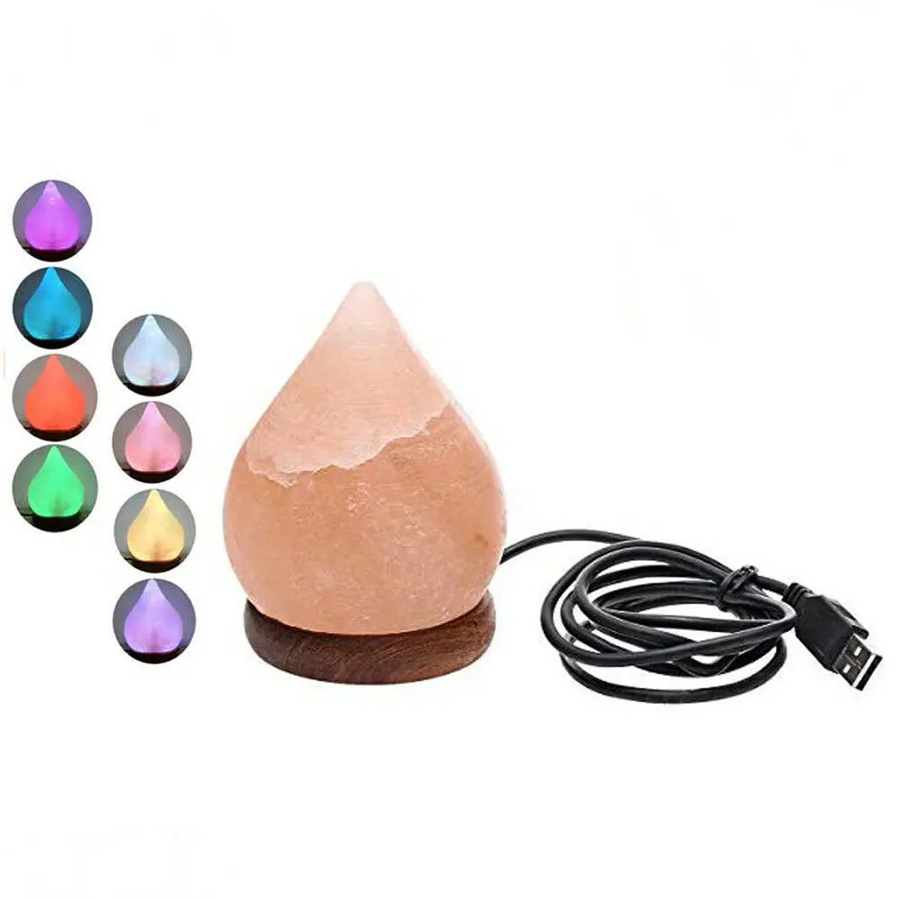 wholesale custom 100% Natural Himalayan Pink Salt 1 Himalayan Salt Natural Crystal Rock Tea Lamp Tear Drop Shape custom packing