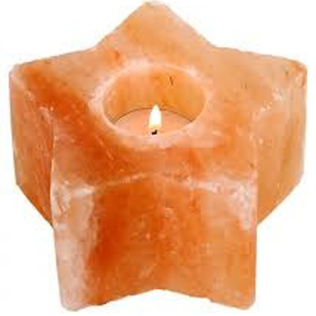 Top Selling High Quality Himalayan Natural Rock Salt lamp Star Shape Candle Holder salt lamp Manufacturer And Wholesale salt