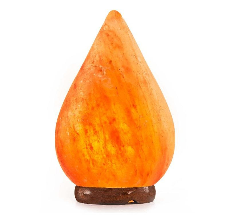 Wholesale Dimmer Switch 15w Bulb Wooden Base Decoration Natural Crystal Rock Stone Pink Himalayan Salt Lamps Tear Drop Shape