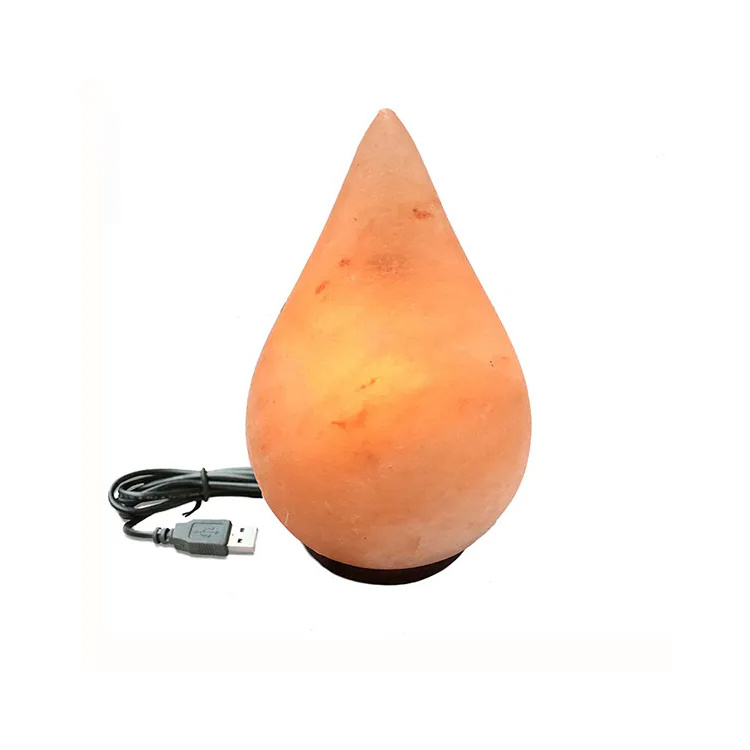 100% natural  Himalayan Salt Lamp Himalayan Rock Handicraft Salt Lamp Tear Drop Shape Hand Crafted Custom Color Salt Lamps