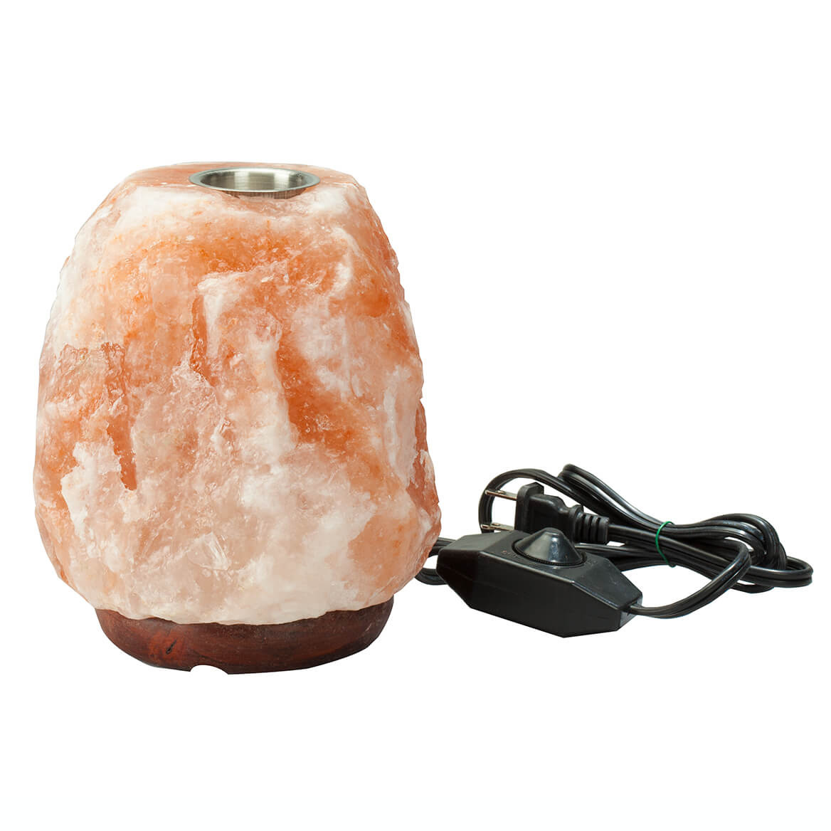 wholesale 100 % Natural Himalayan Salt Lamp Tall Round Metal Crystal Basket Lamp Night Stand Light For Bedroom Decoration