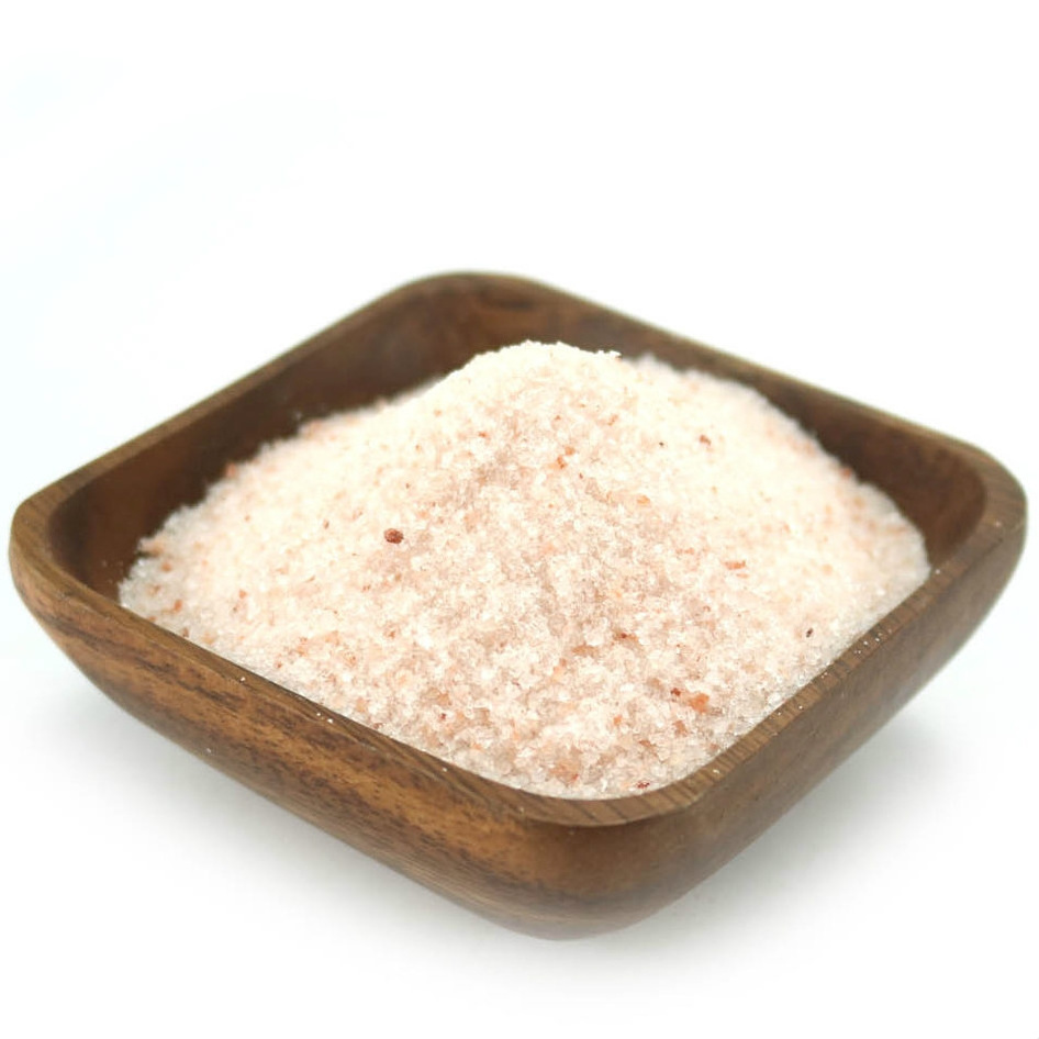 Customize Edible Light pink Himalayan Salt for cooking with customized packing 100% pure organic salt fine grain or powder form