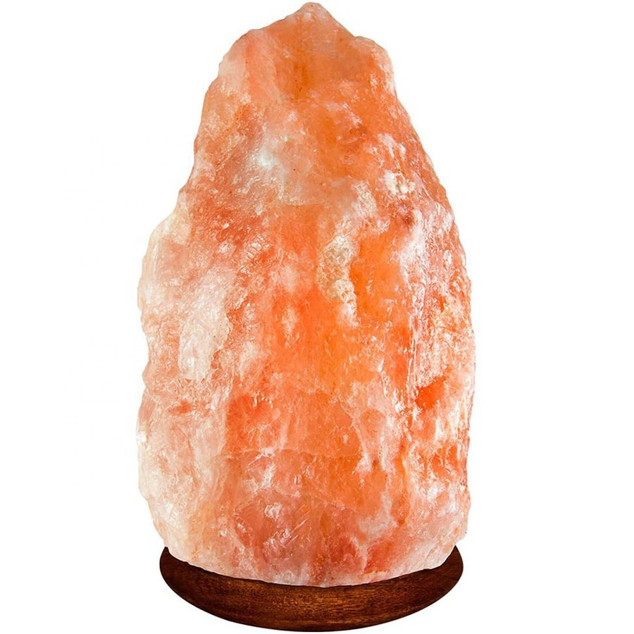 High quality Wholesale 2024  100% Natural air purifier Rock Salt Lamps Rough Iron Stand Himalayan Salt Lamp For Home Decoration