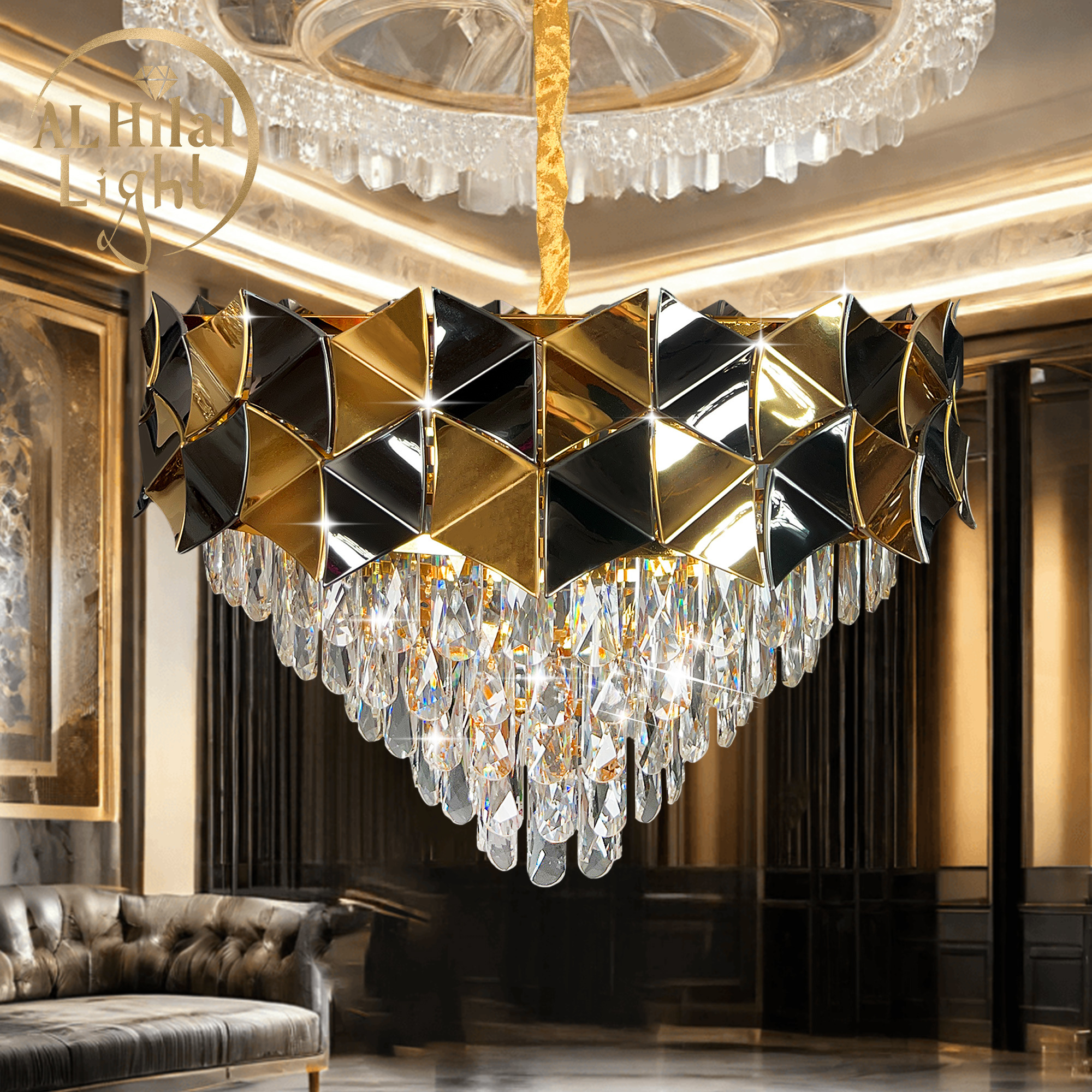 Modern D500 Chandeliers Pendant Lights Fixture for Dining Room Living Room Crystal Chandelier