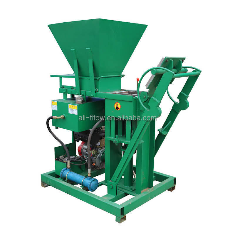 widely used small invest manual operate ecoloical hydraulic press interlocking brick making machine