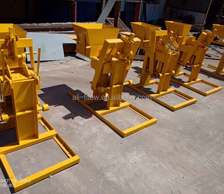 manual press ecological paving interlocking brick making machines QMR2-40 for sale