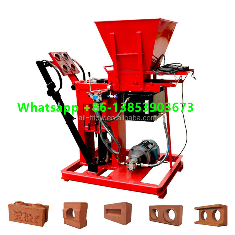 HBY2-15 simple lego block machine hydraulic pressure clay interlocking brick making machine price