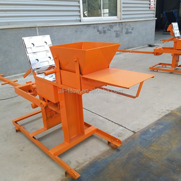 manual press ecological paving interlocking brick making machines QMR2-40 for sale