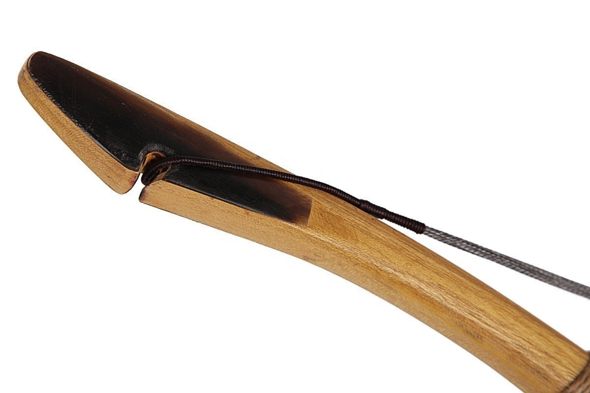 Alibow Recurve 70-110 lbs Heavy Hungarian Fiberglass Bow with OX-horn Bow Tip Handmade Traditional Bow for Hunting