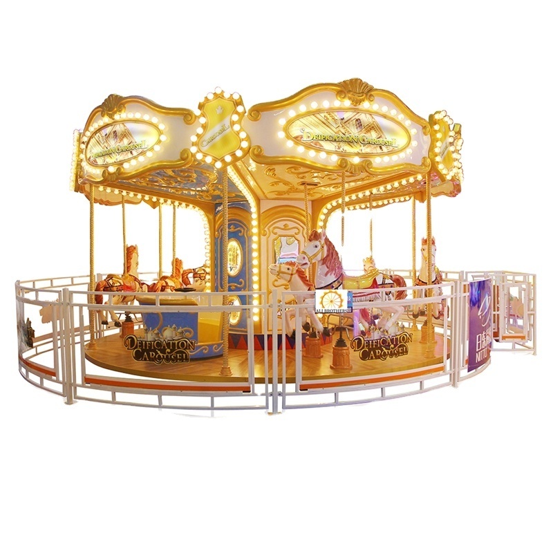 attractive amusement park christmas musical merry go round carousel for sale