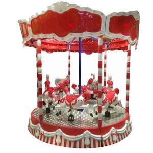 new design amusement equipment indoor christmas 6 8 seats carousel ride amusement park merry go round for sale