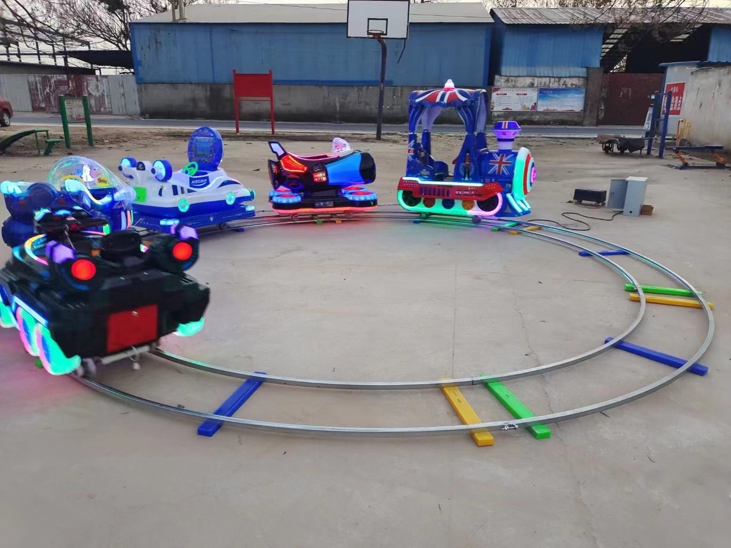 amusement children rides park games electric kiddie  park track train