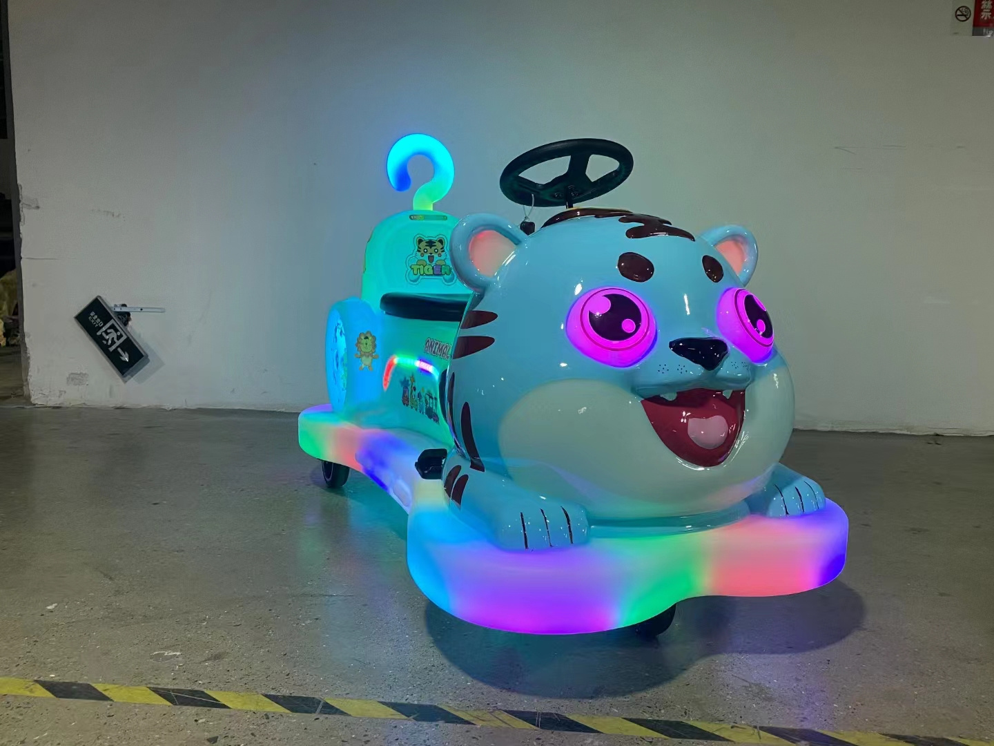 Children's tiger bumper car lantern electric amusement car indoor and outdoor remote control