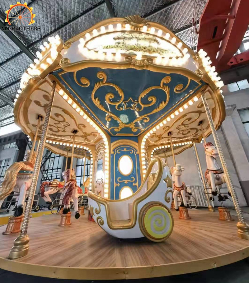 attractive amusement park christmas musical merry go round carousel for sale