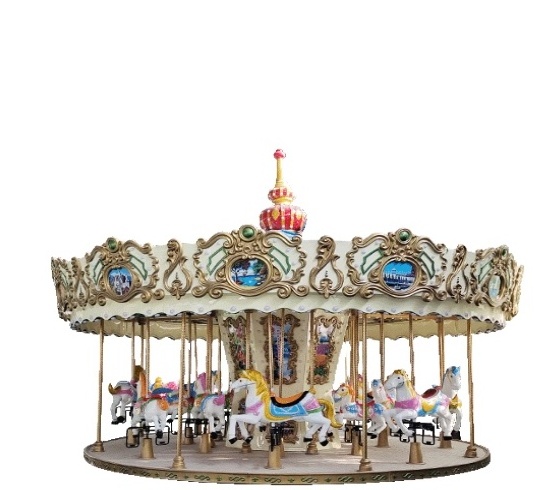 Hot selling amusement park equipment kiddie rides up-drive  fiberglass horse for carousel