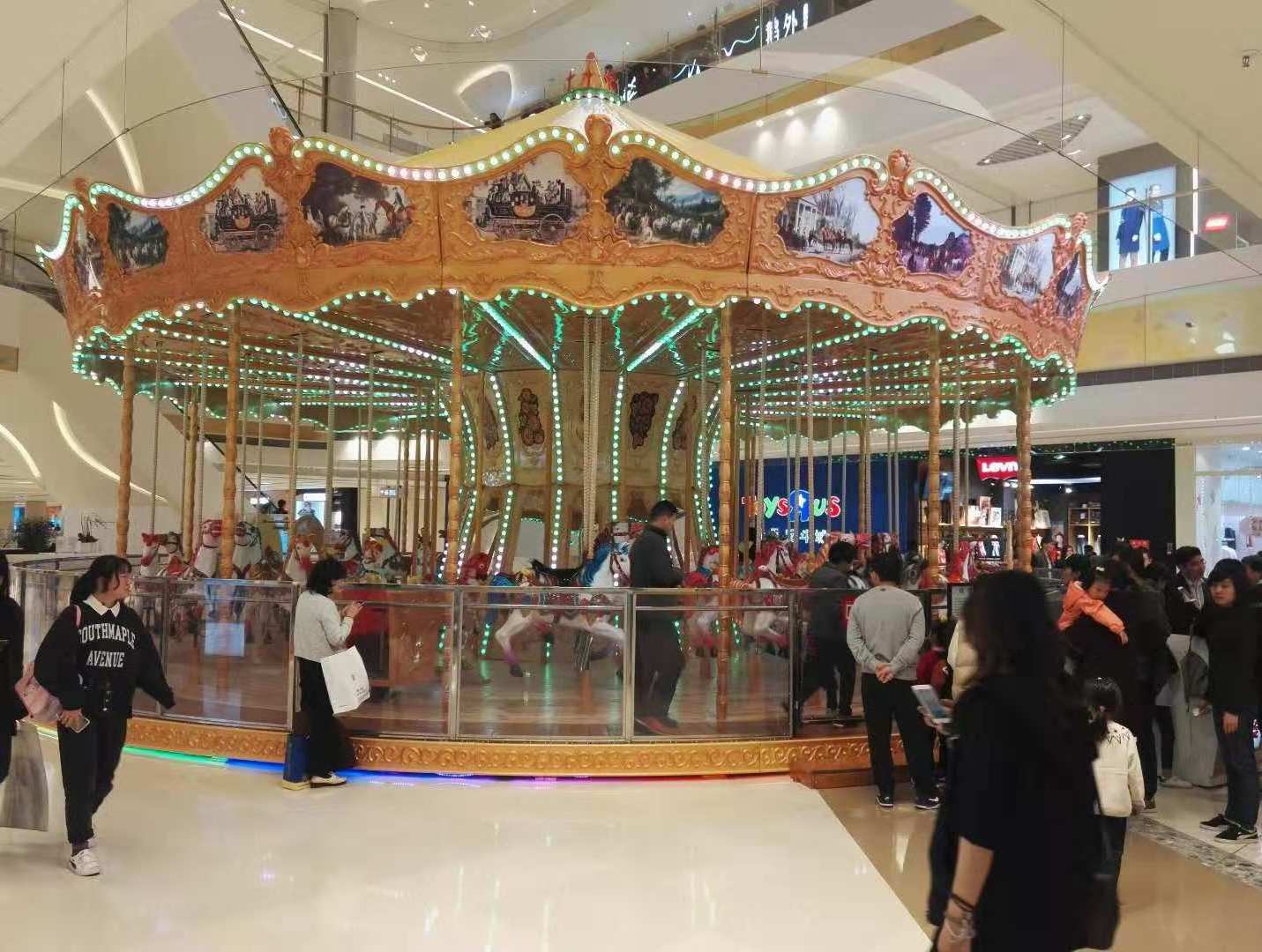 [ali Brothers]shopping Mall 36 Seats Double Deck Carousel for Sale Support Spare Parts with Best Price No 3 Carousel Ride Indoor