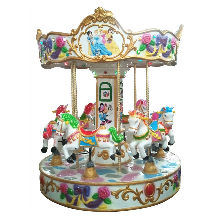 Newest 6 8 Seats Mini Carousel Horses Rides Carrusel Small Carousel Carousel for Sale Indoor Amusement Apple Tree Machine CN;HEN