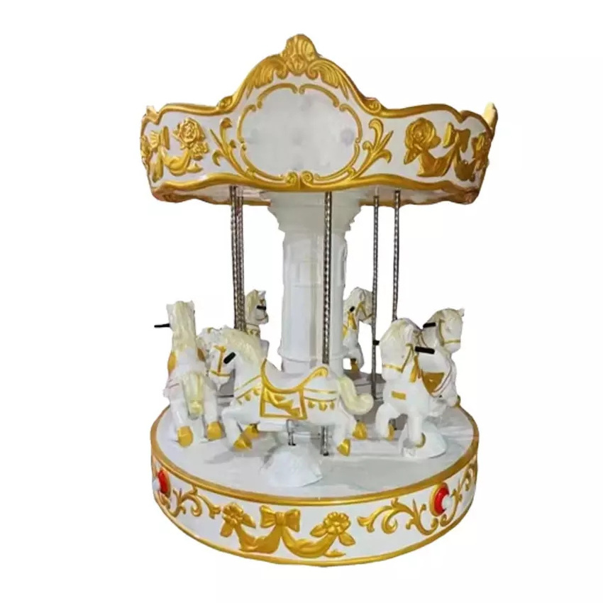 Newest 6 8 Seats Mini Carousel Horses Rides Carrusel Small Carousel Carousel for Sale Indoor Amusement Apple Tree Machine CN;HEN