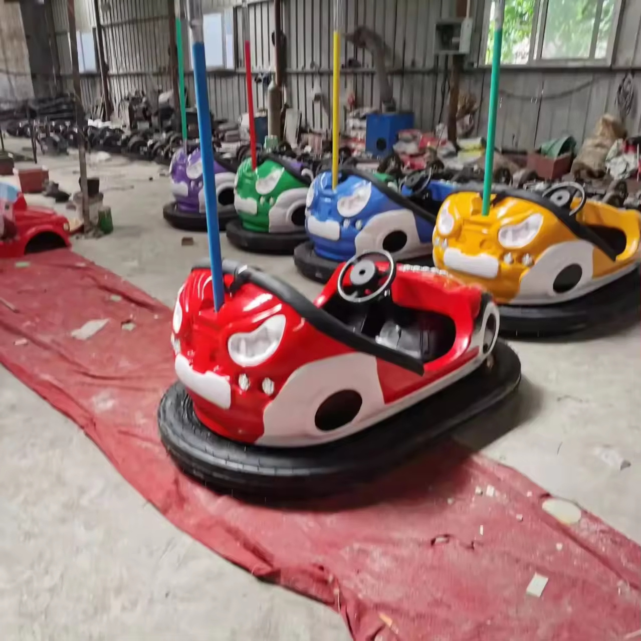 Fairground Children And Adult Pista de Autos Chocones Manege Forain Tamponneuse Electric Sky Net Ceiling Bumper Cars With Track