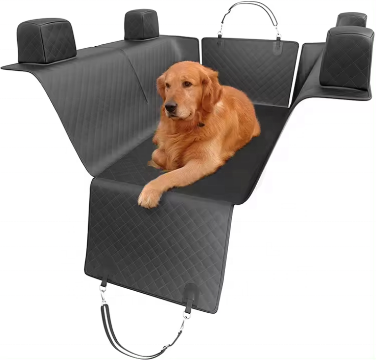 Black Waterproof Scratch Proof Non-Slip Durable Hammock Backseat Head Restraints Dog Back Seat Cover Protector