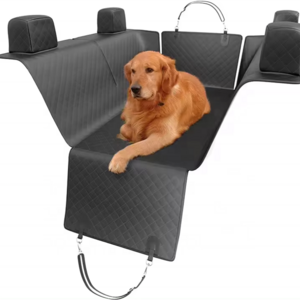 Black Waterproof Scratch Proof Non-Slip Durable Hammock Backseat Head Restraints Dog Back Seat Cover Protector