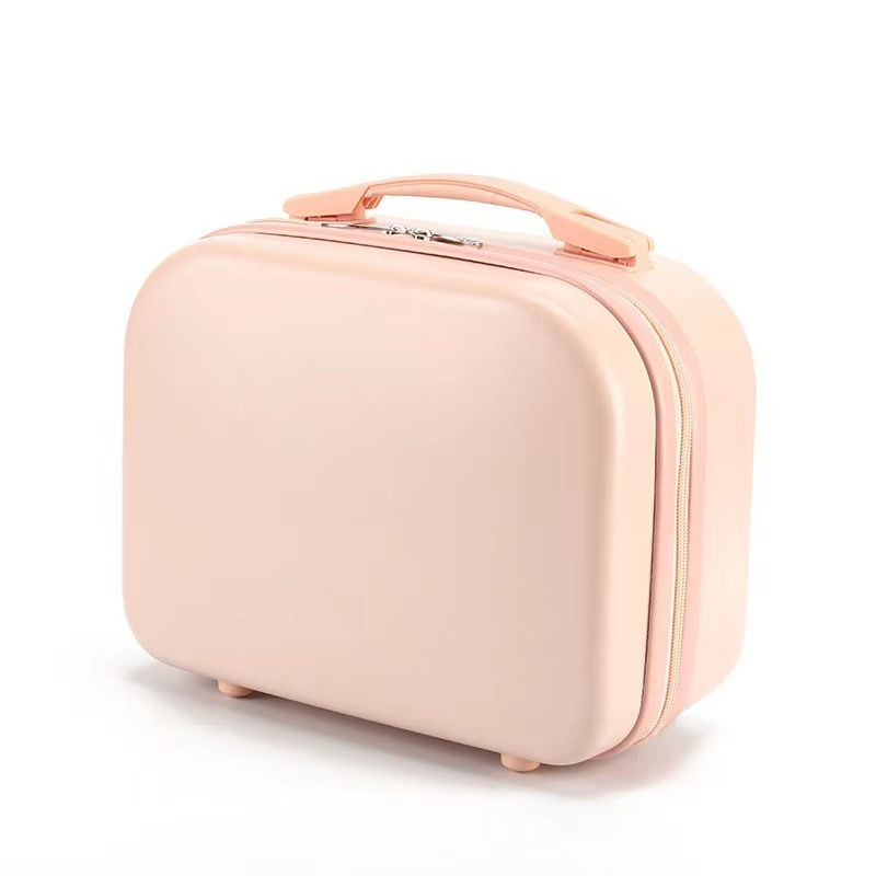 Ladies fashionable luggage box fit on the luggage mini travel cosmetic zipper hard shell portable light carry on suitcase