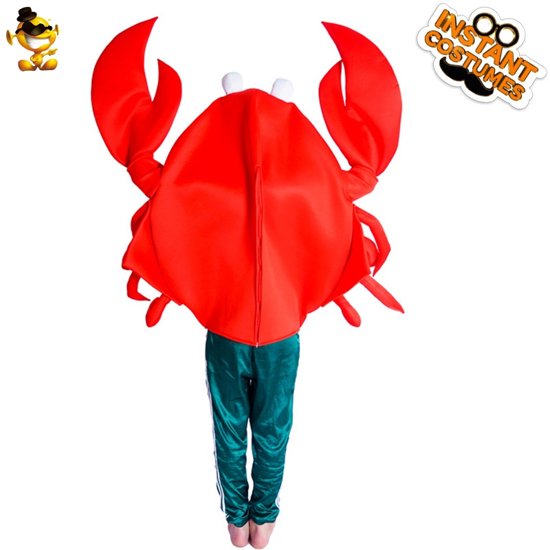 Funny Red Crab Jumpsuit Halloween  Party Stage Performance Clothing Cosplay Crab Mascot Costume