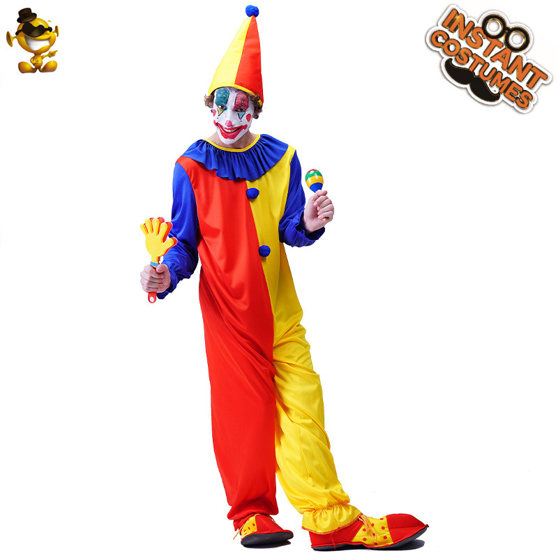 Funny clown Dress Up halloween Party Cosplay Clown Costume Adult Funny Clown Costume For Men