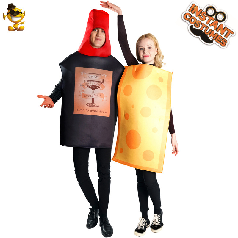 Dress Up delicious Funny Couple Fancy Dress halloween Party Cosplay Clothing Cheese Tunic Costume