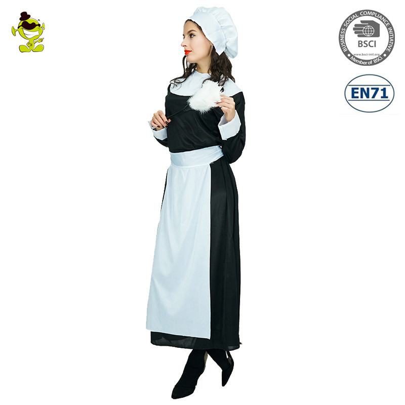 Halloween Career Style Chef Uniform Costume  Cosplay Party Housekeeper Maid Costume For Women