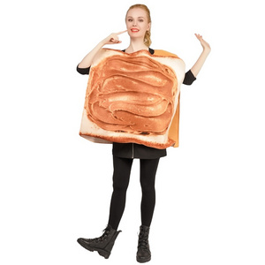 Pretty Cosplay Party stage performance  Funny Unisex cute Bread Shape Peanut Butter Toast Costume