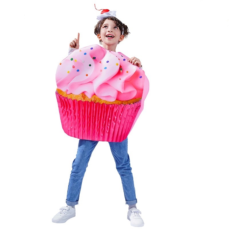 Cute Girl's Tunic Halloween Party Clothing Ice-cream Cupcake Cosplay Costume For Children