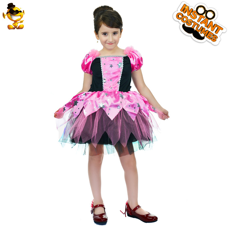 Beautiful Pink Fairy Girl's Dress halloween Party Fancy Dress Cosplay Fairy Princess Costume For Children